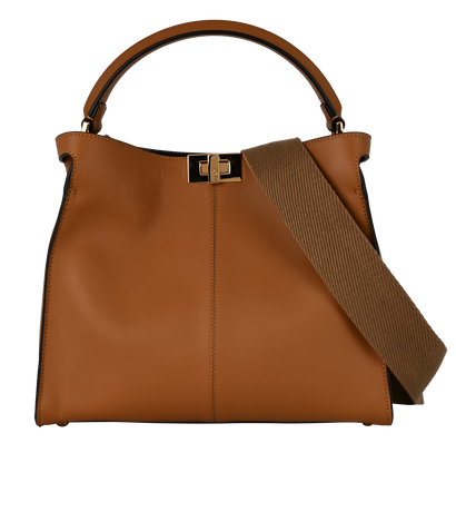 Peekaboo X Lite, £2,750, Handbags, Brown, Leather, Front view